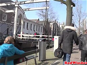 Amsterdam escort deepthroats client
