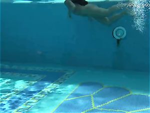 Jessica Lincoln diminutive tattooed Russian teen in the pool