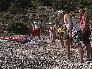 ultra-kinky gang romp tournament on the beach part 1